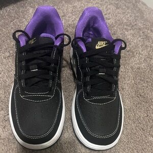Nike Black and Purple Athletic Shoes